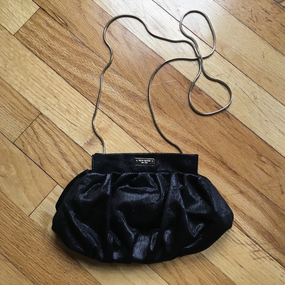 Kate Spade NY Gold Long Chain Puff Mini Purse